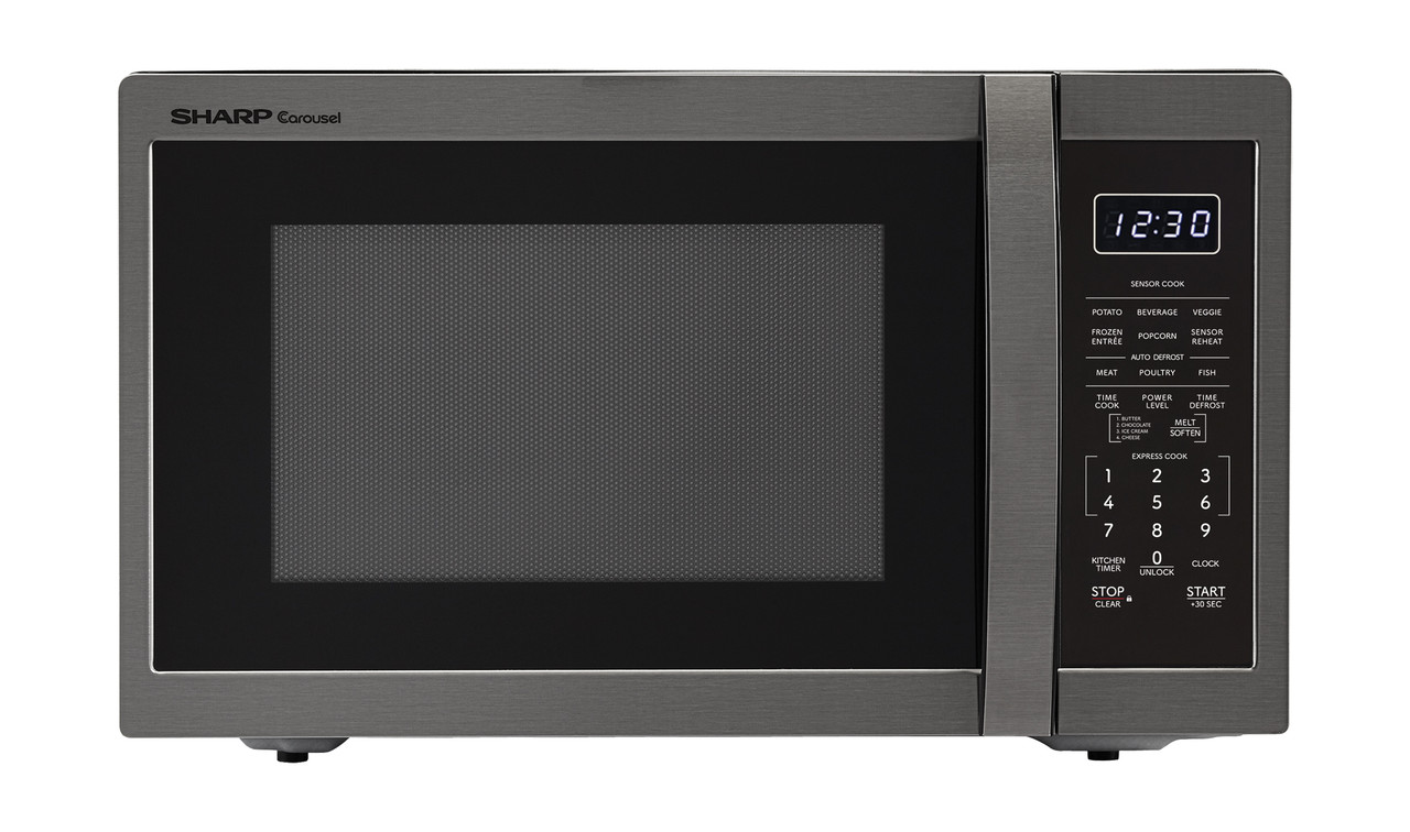 1.4 Cu. Ft. 1100w Black Stainless Steel Countertop Microwave Oven SMC1452KH