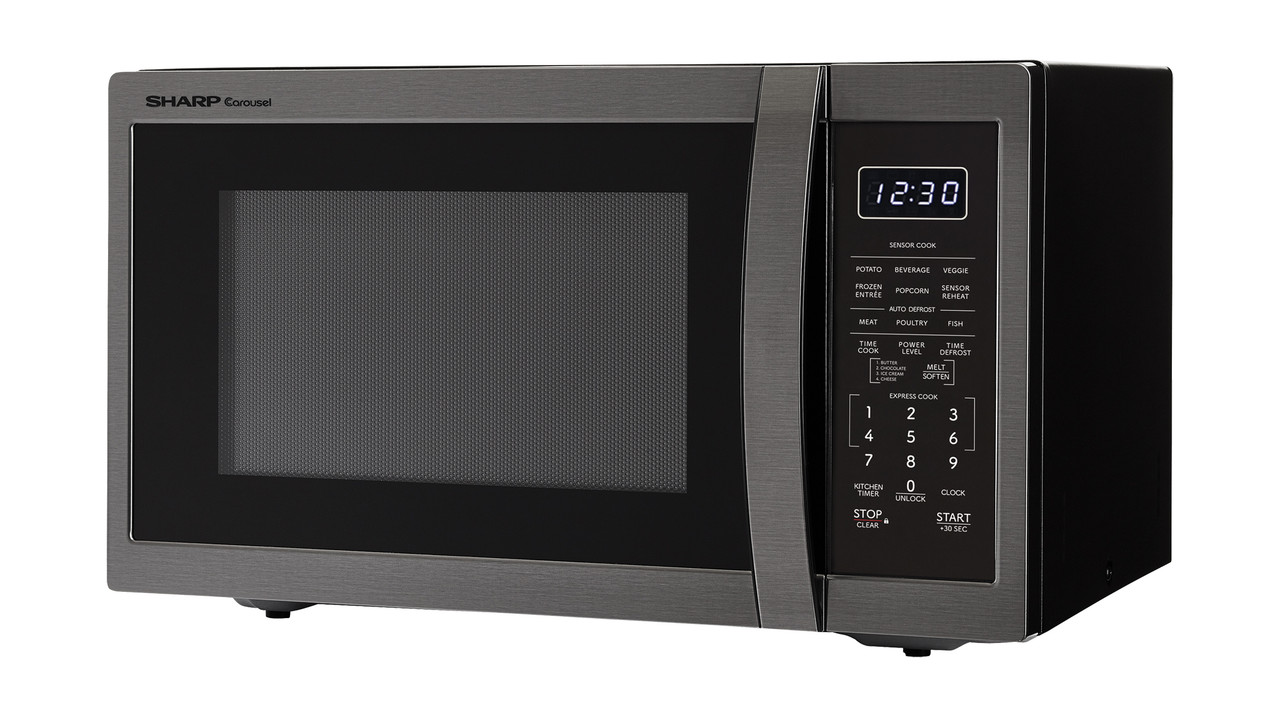 1.4 Cu. Ft. 1100w Black Stainless Steel Countertop Microwave Oven SMC1452KH