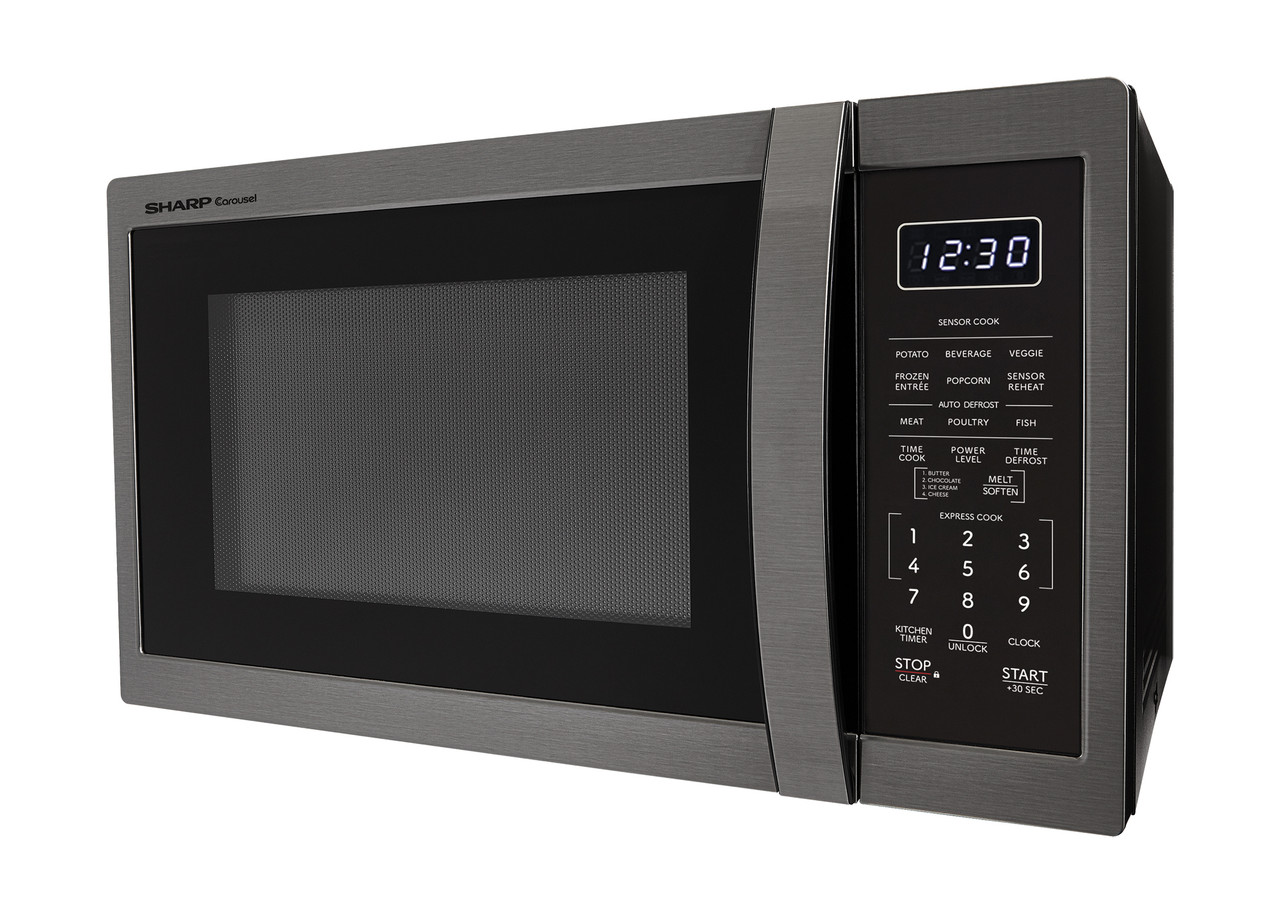 1.4 Cu. Ft. 1100w Black Stainless Steel Countertop Microwave Oven SMC1452KH