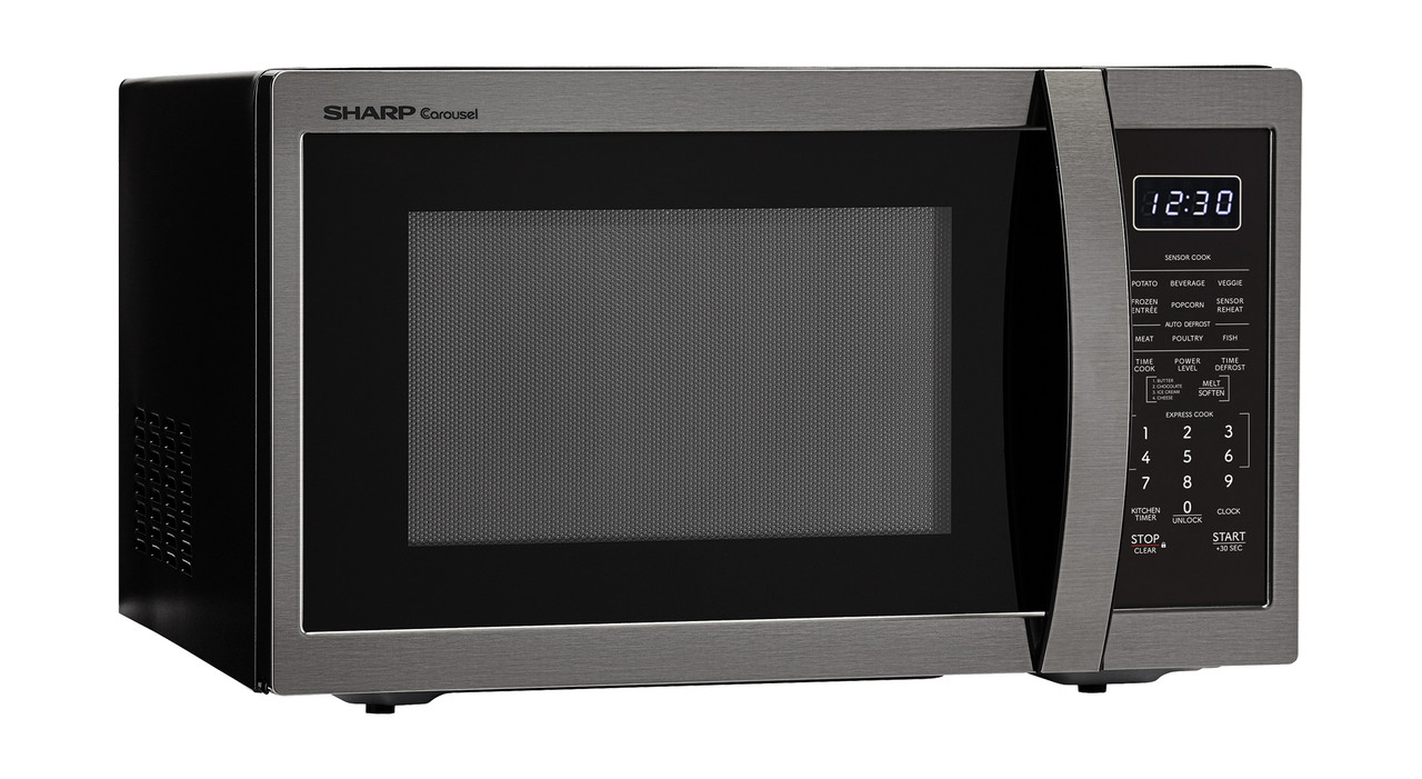 1.4 Cu. Ft. 1100w Black Stainless Steel Countertop Microwave Oven SMC1452KH