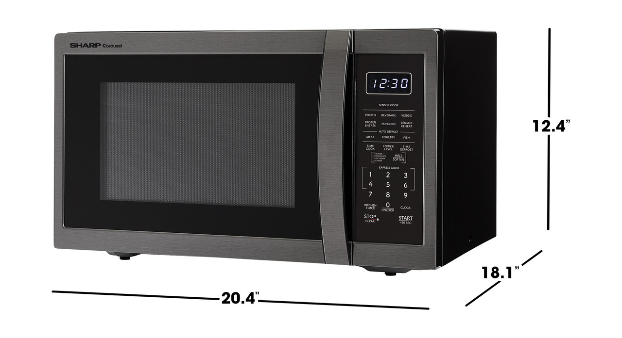 1.4 Cu. Ft. 1100w Black Stainless Steel Countertop Microwave Oven SMC1452KH