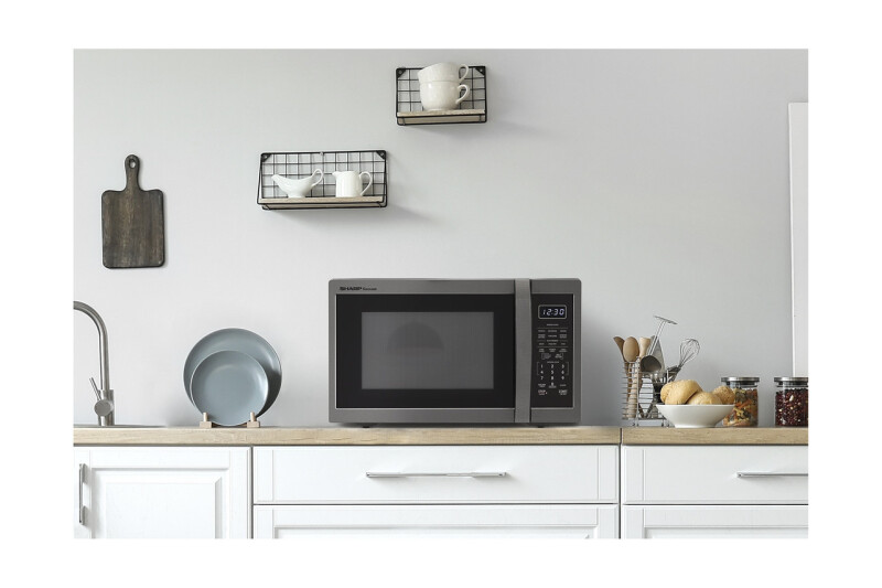 1.4 Cu. Ft. 1100w Black Stainless Steel Countertop Microwave Oven SMC1452KH