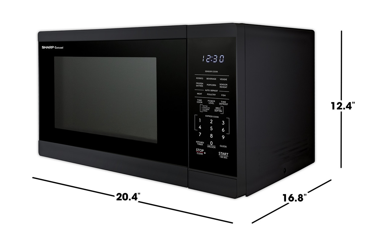 1.4 Cu. Ft. 1100w Black Countertop Microwave Oven SMC1461KB