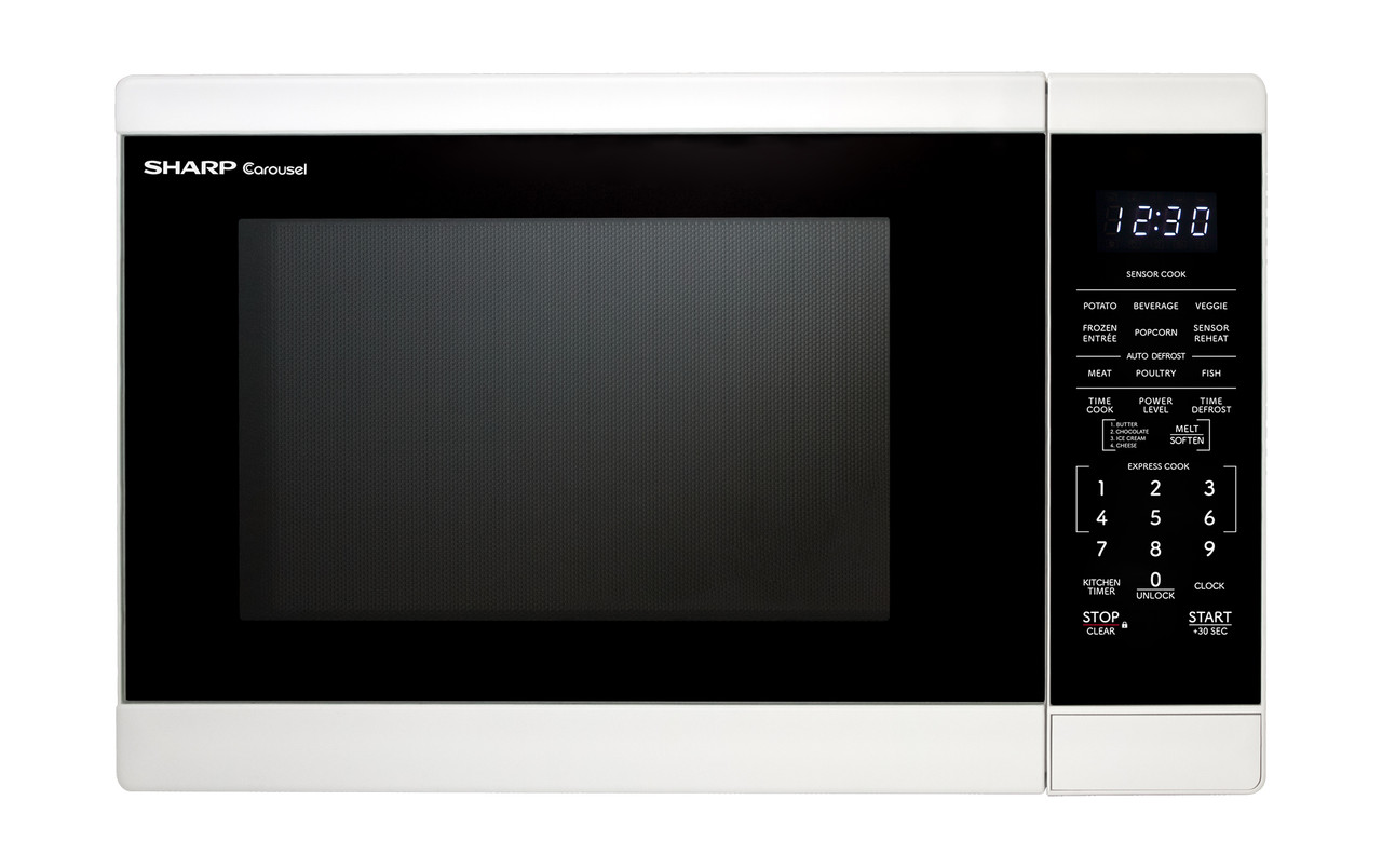 1.4 Cu. Ft. 1100w White Countertop Microwave Oven SMC1461KW