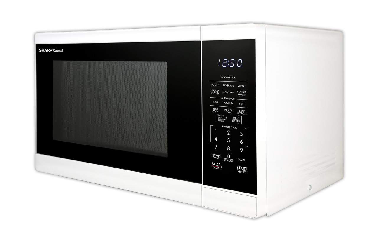 1.4 Cu. Ft. 1100w White Countertop Microwave Oven SMC1461KW