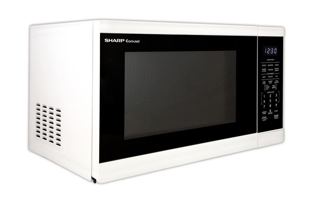 1.4 Cu. Ft. 1100w White Countertop Microwave Oven SMC1461KW