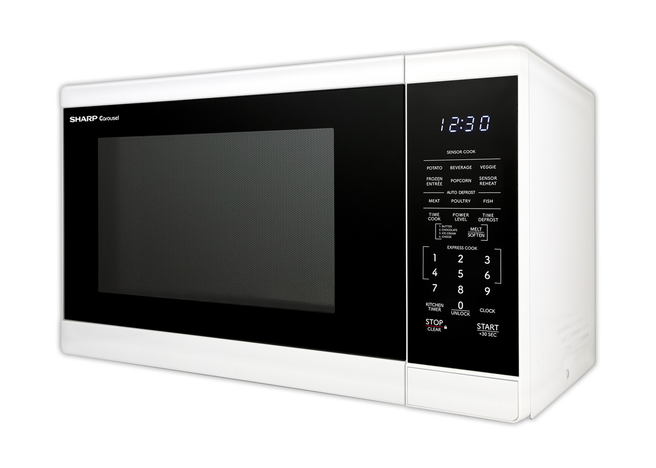 1.4 Cu. Ft. 1100w White Countertop Microwave Oven SMC1461KW