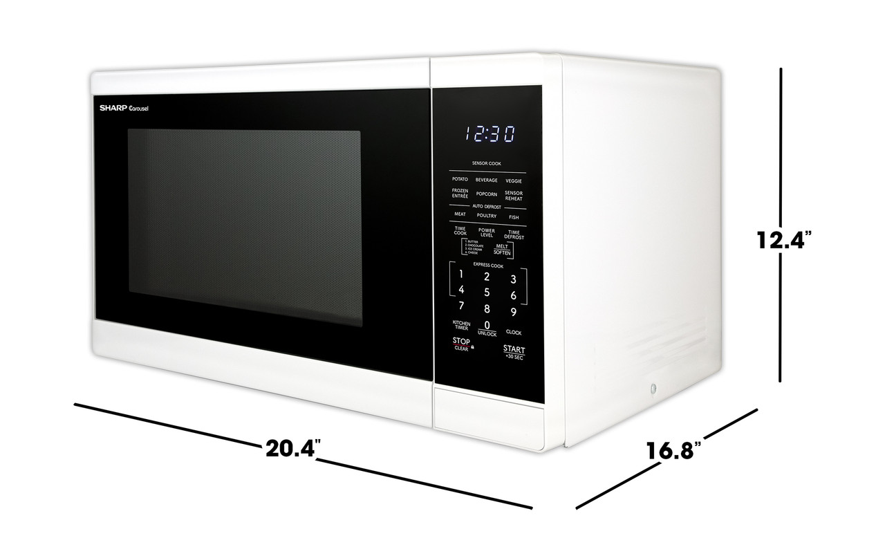 1.4 Cu. Ft. 1100w White Countertop Microwave Oven SMC1461KW