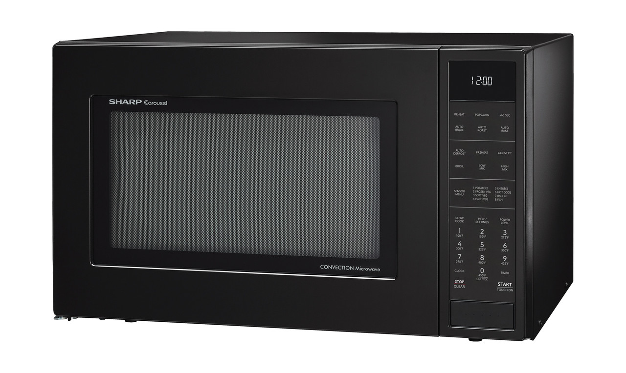 1.5 Cu. Ft. 900w Black Convection Countertop Microwave Oven SMC1585KB