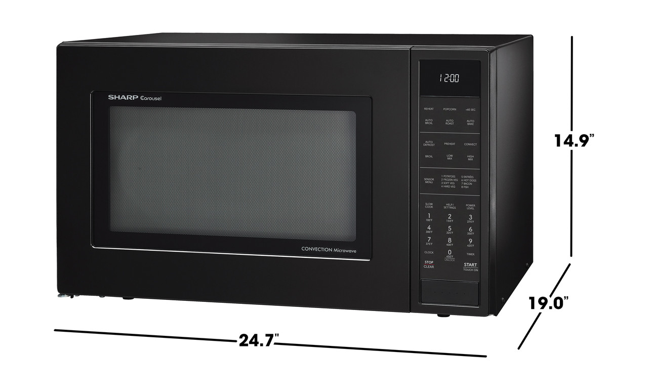 1.5 Cu. Ft. 900w Black Convection Countertop Microwave Oven SMC1585KB