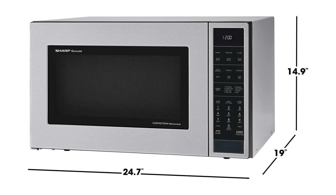 1.5 Cu. Ft. 900w Stainless Steel Convection Countertop Microwave Oven SMC1585KS