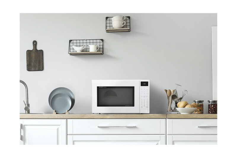 1.5 Cu. Ft. 900w White Convection Countertop Microwave Oven SMC1585KW