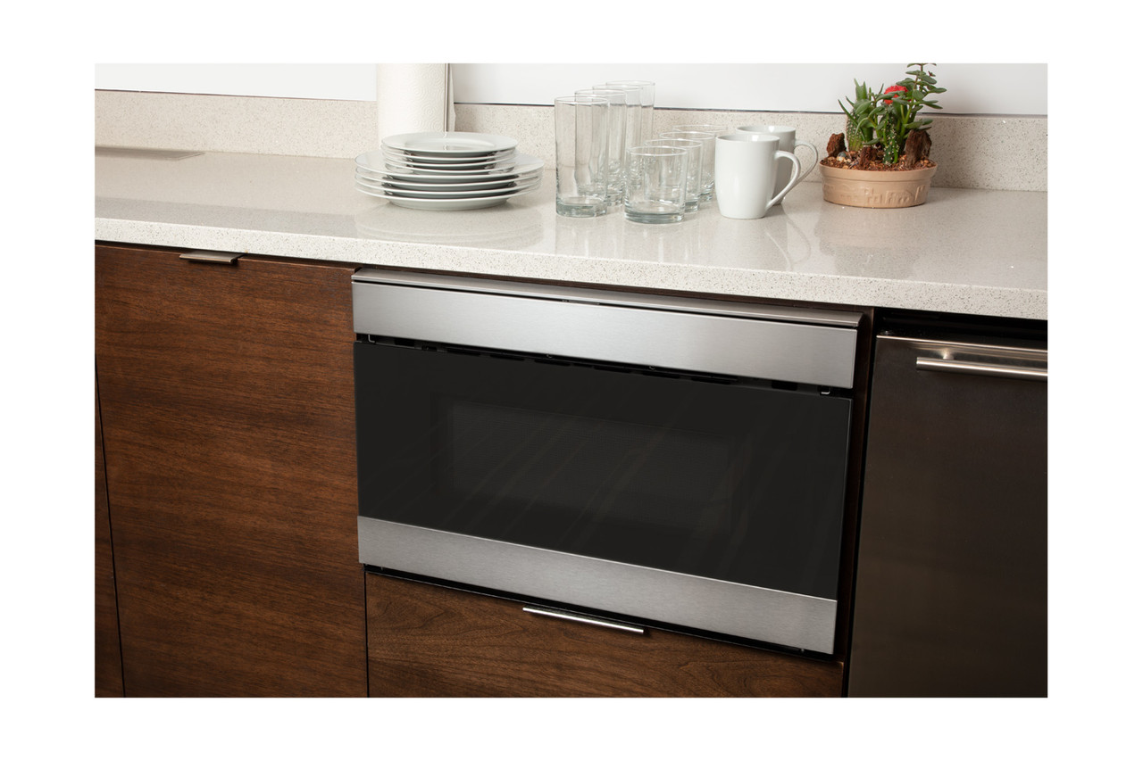 24 In. 1.2 Cu. Ft. 950w Stainless Steel Smart Easy Wave Open Microwave Drawer Oven SMD2489ES