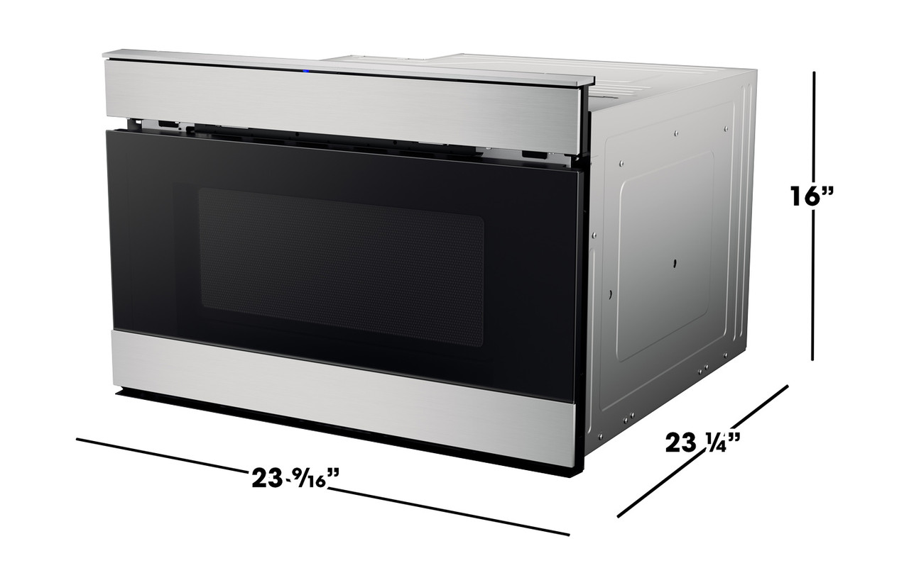 24 In. 1.2 Cu. Ft. 950w Stainless Steel Smart Easy Wave Open Microwave Drawer Oven SMD2489ES