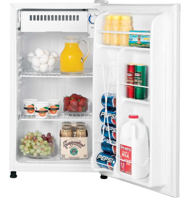 GE 3.1 Cu. Ft. Compact Refrigerator White on White SMR03BASWW Picture 1