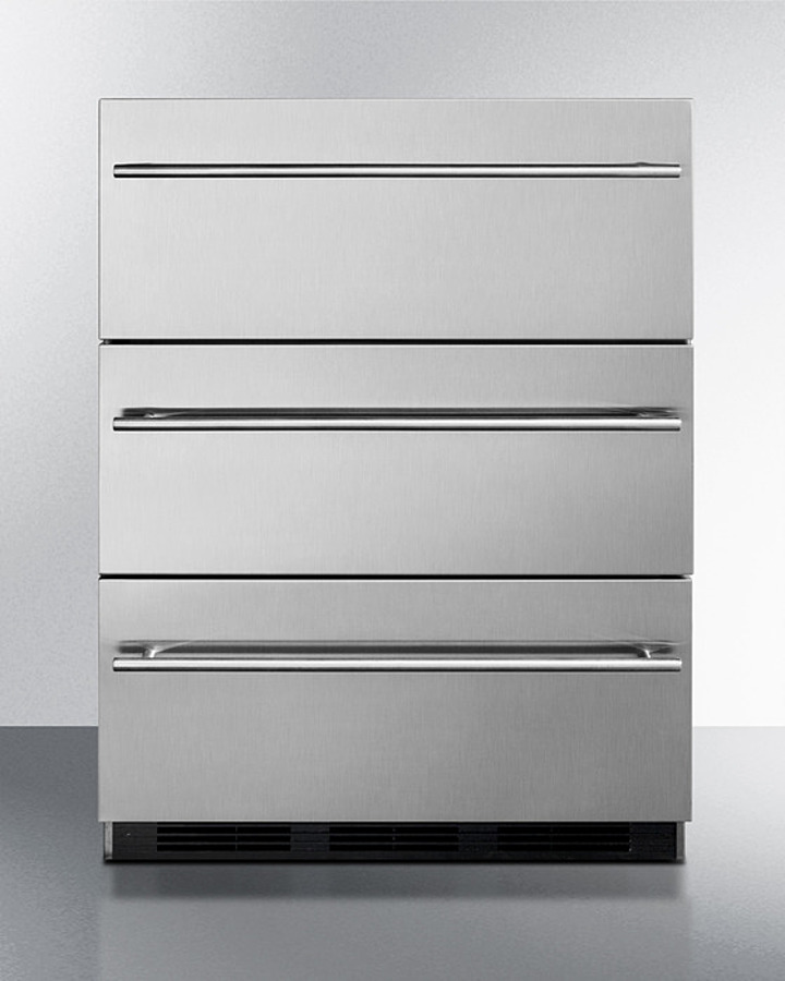 24" Wide 3-Drawer All-Refrigerator SP6DBSSTB7THIN