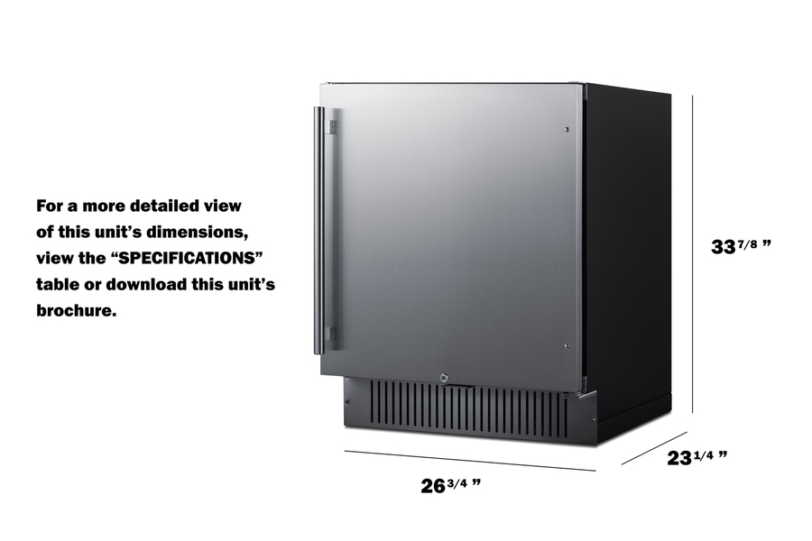27" Wide Outdoor All-Refrigerator SPR2700SS