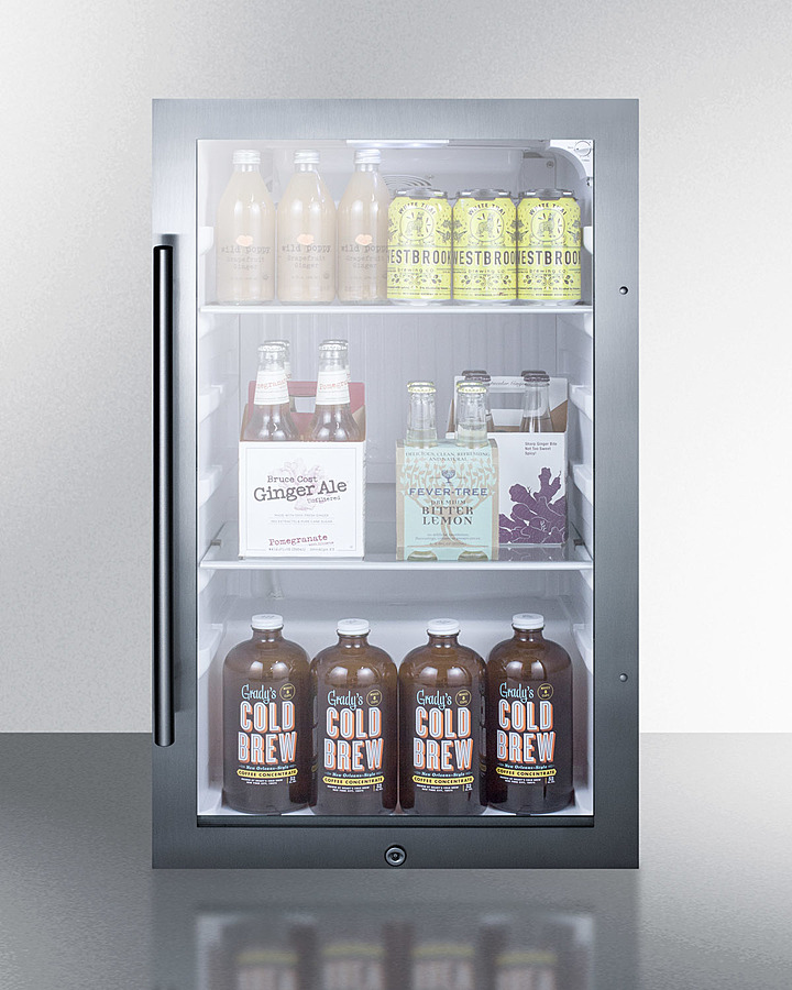 Shallow Depth Indoor/Outdoor Beverage Cooler, ADA Compliant SPR489OSADA