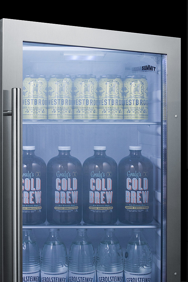 Shallow Depth Indoor/Outdoor Beverage Cooler, ADA Compliant SPR489OSADA