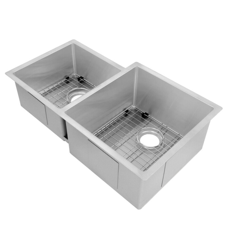 ZLINE Jackson 32 in. Undermount Double Bowl Stainless Steel Kitchen Sink with Bottom Grid (SRDL-32) SRDL32