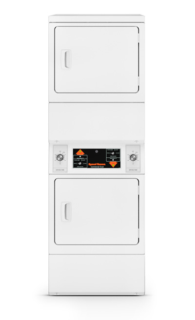 Stacked 120/240 V ELECTRIC DRYERS - 10° ANGLED Control Panel (Tall Height)  - Solid Doors SSEMNAGS173TW01