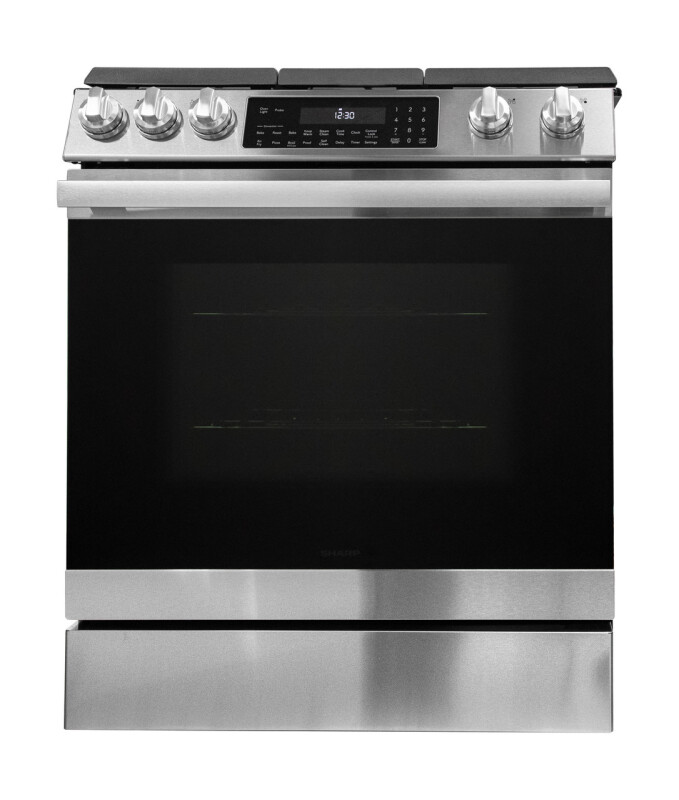Sharp 30 in. Gas Convection Slide-In Range with Air Fry Stainless Steel SSG3065JS Picture 1