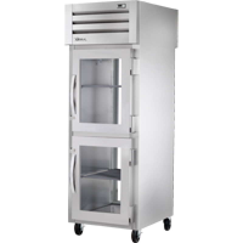 Pass-Thru Half Glass Front/Glass Rear Swing Doors Refrigerator with Hydrocarbon Refrigerant STA1RPT2HG1GHC