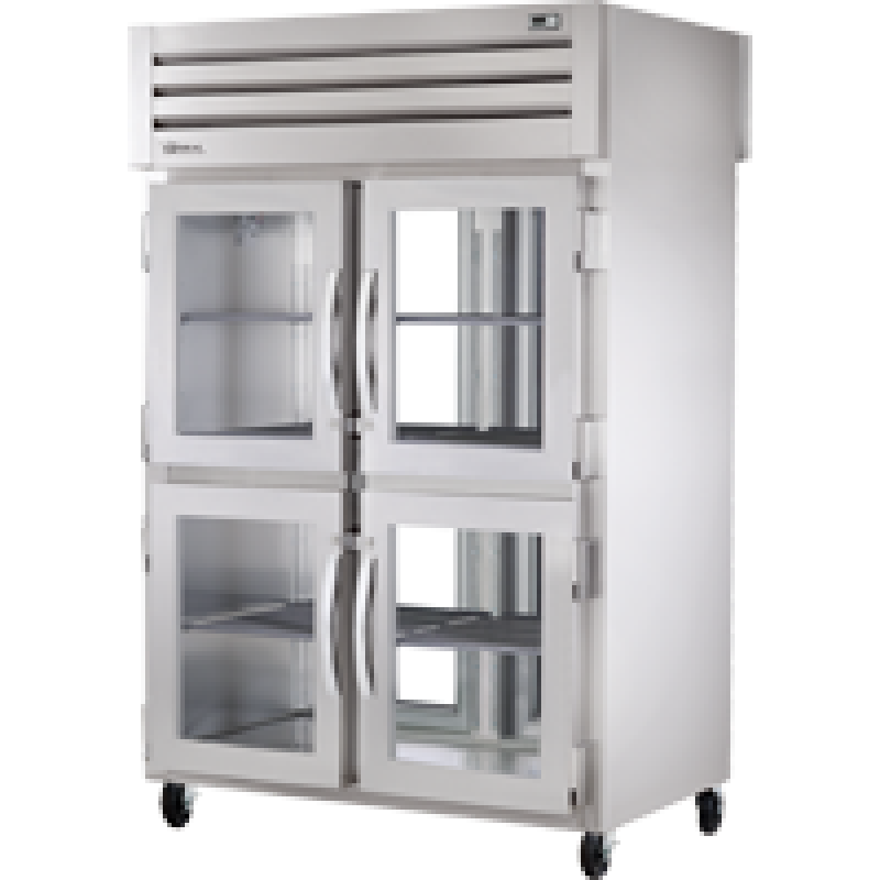 Pass-Thru Glass Half Front/Glass Rear Swing Doors Refrigerator with Hydrocarbon Refrigerant STA2RPT4HG2GHC