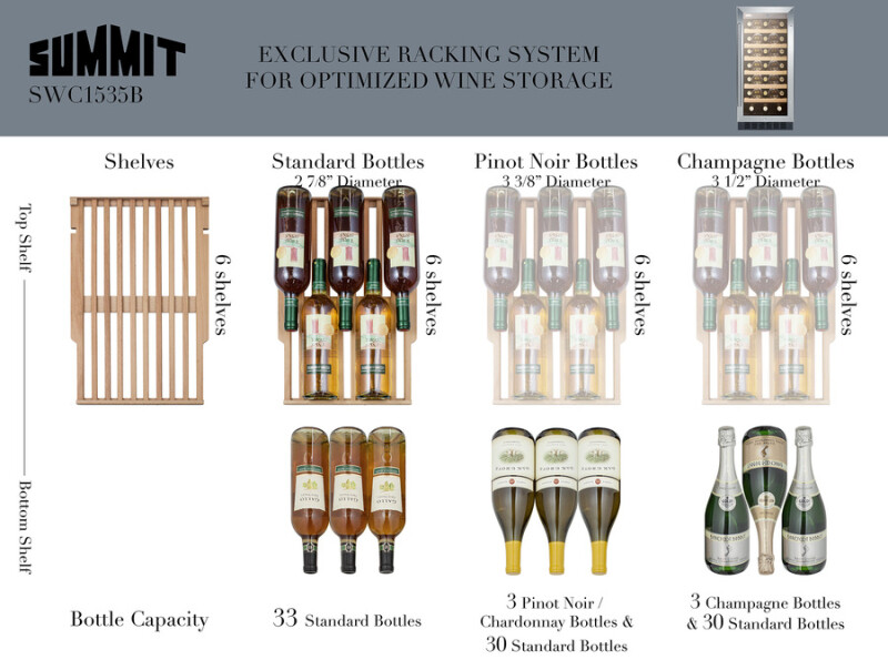 15" Wide Built-In Wine Cellar SWC1535B
