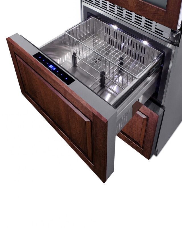 24" Wide Combination Dual-Zone Wine Cellar and 2-Drawer Refrigerator-Freezer (Panels Not Included) SWCDRF24PNR