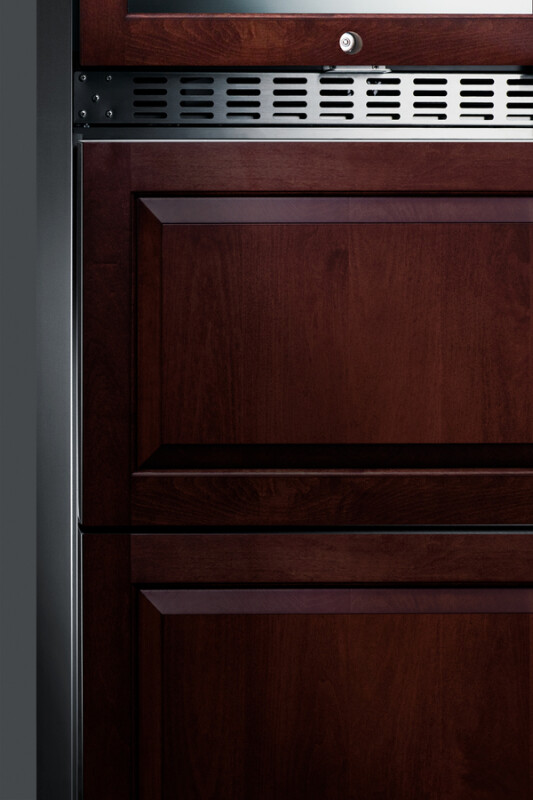 24" Wide Combination Dual-Zone Wine Cellar and 2-Drawer Refrigerator-Freezer (Panels Not Included) SWCDRF24PNR