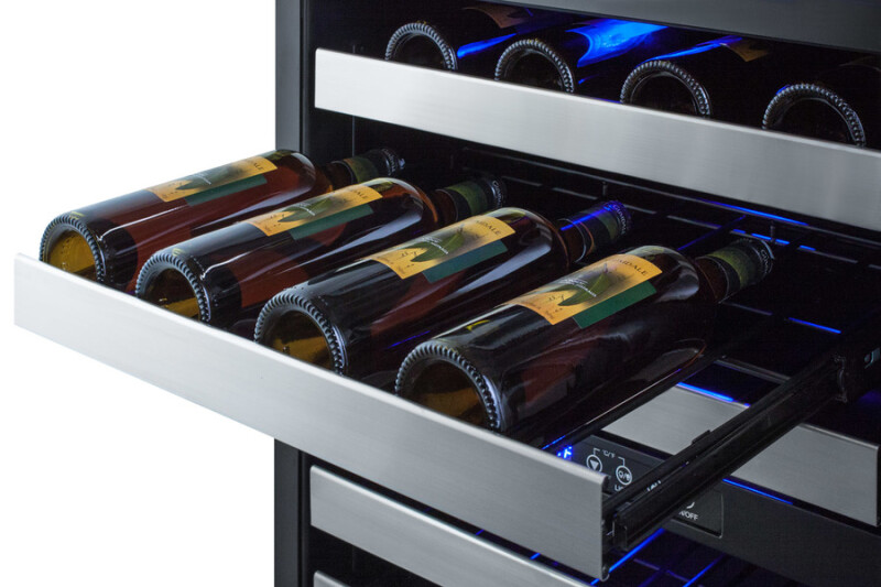 24" Wide Combination Dual-Zone Wine Cellar and 2-Drawer Refrigerator-Freezer (Panels Not Included) SWCDRF24PNR