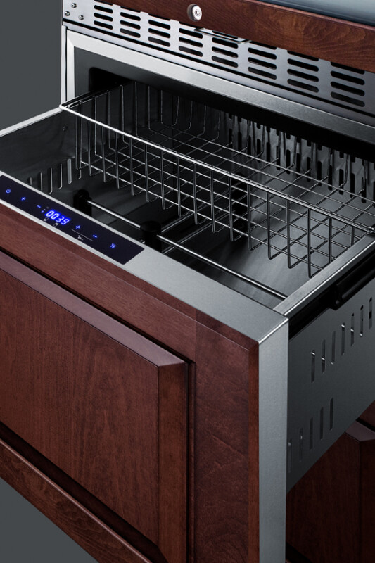 24" Wide Combination Dual-Zone Wine Cellar and 2-Drawer Refrigerator-Freezer (Panels Not Included) SWCDRF24PNR