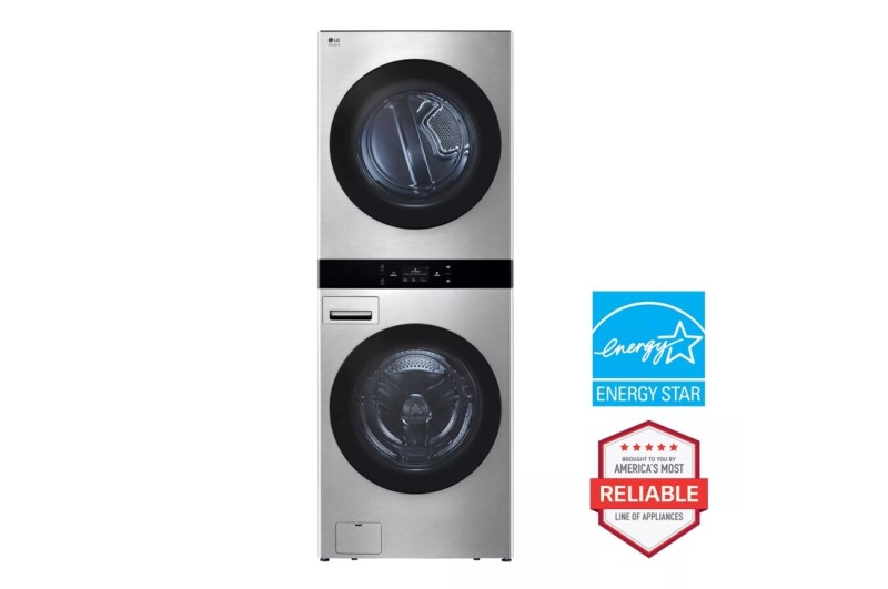 LG STUDIO WashTower™ Smart Front Load 5.0 cu. ft. Washer and 7.4 cu. ft. Electric Dryer with Center Control® SWWE50N3