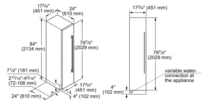 Built-in Freezer Column 18" T18IF905SP