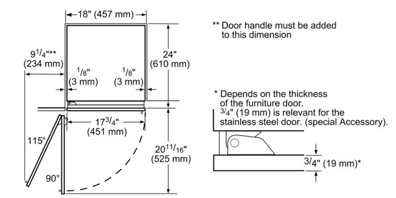 Built-in Freezer Column 18" T18IF905SP