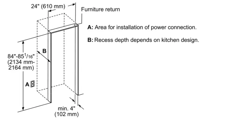 Built-in Refrigerator Column 24" Built-in Refrigerator Column 24'' T24IR905SP