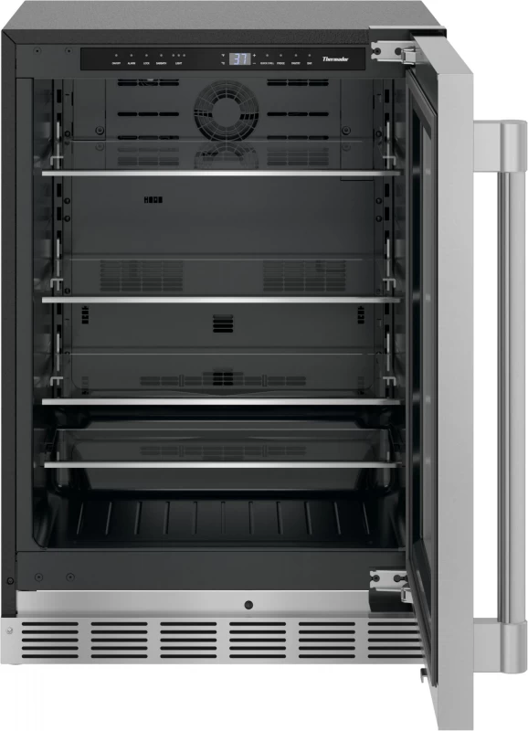 Freedom Under Counter Refrigerator with Glass Door 24" Professional Right Hinge T24UR925RS