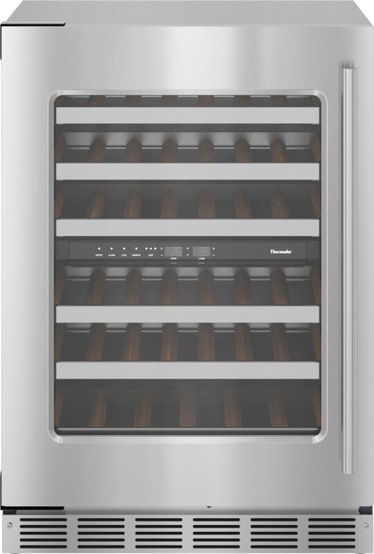 Freedom Under Counter Wine Cooler with Glass Door 24" Masterpiece® Left Hinge T24UW915LS