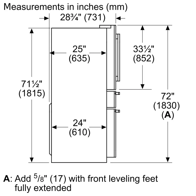36" Freestanding FDBM, 4-Door, Counter Depth T36FL821NS