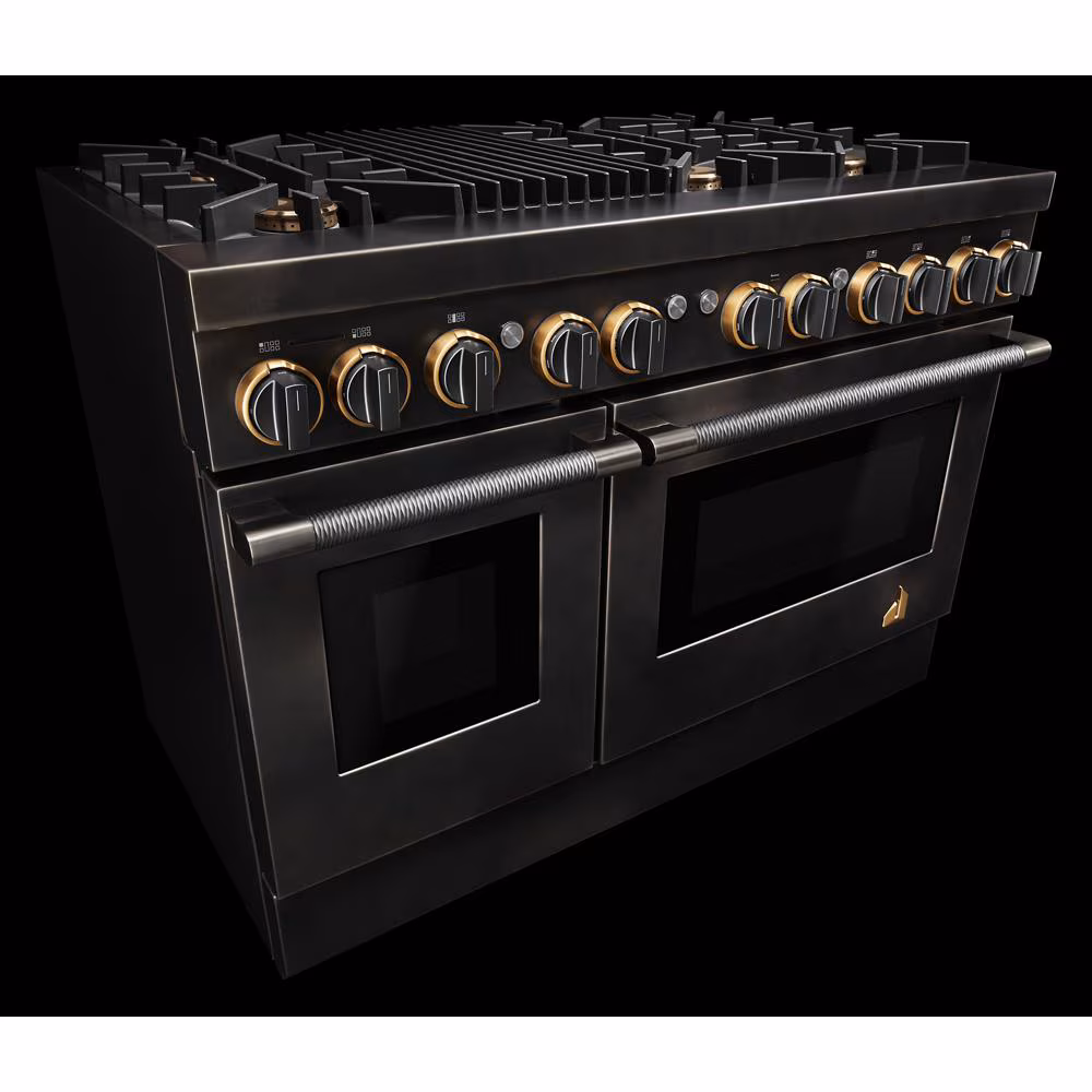 Smoke & Brass By 48" Dual-Fuel Professional-Style Range TANKMAN50