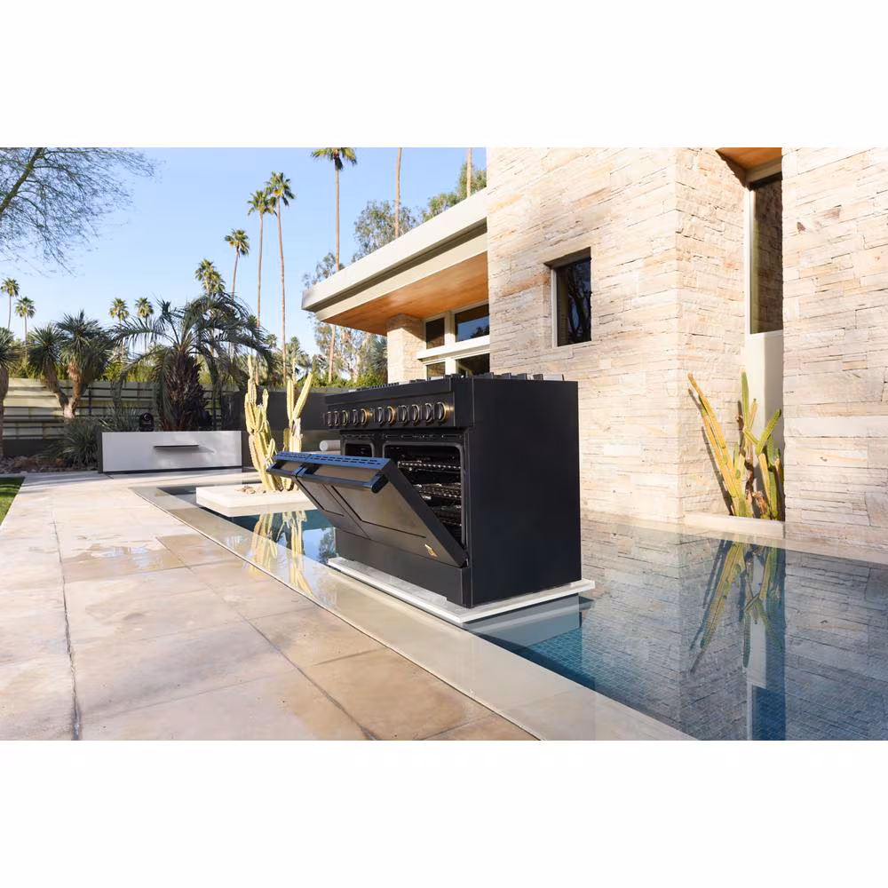 Smoke & Brass By 48" Dual-Fuel Professional-Style Range TANKMAN50