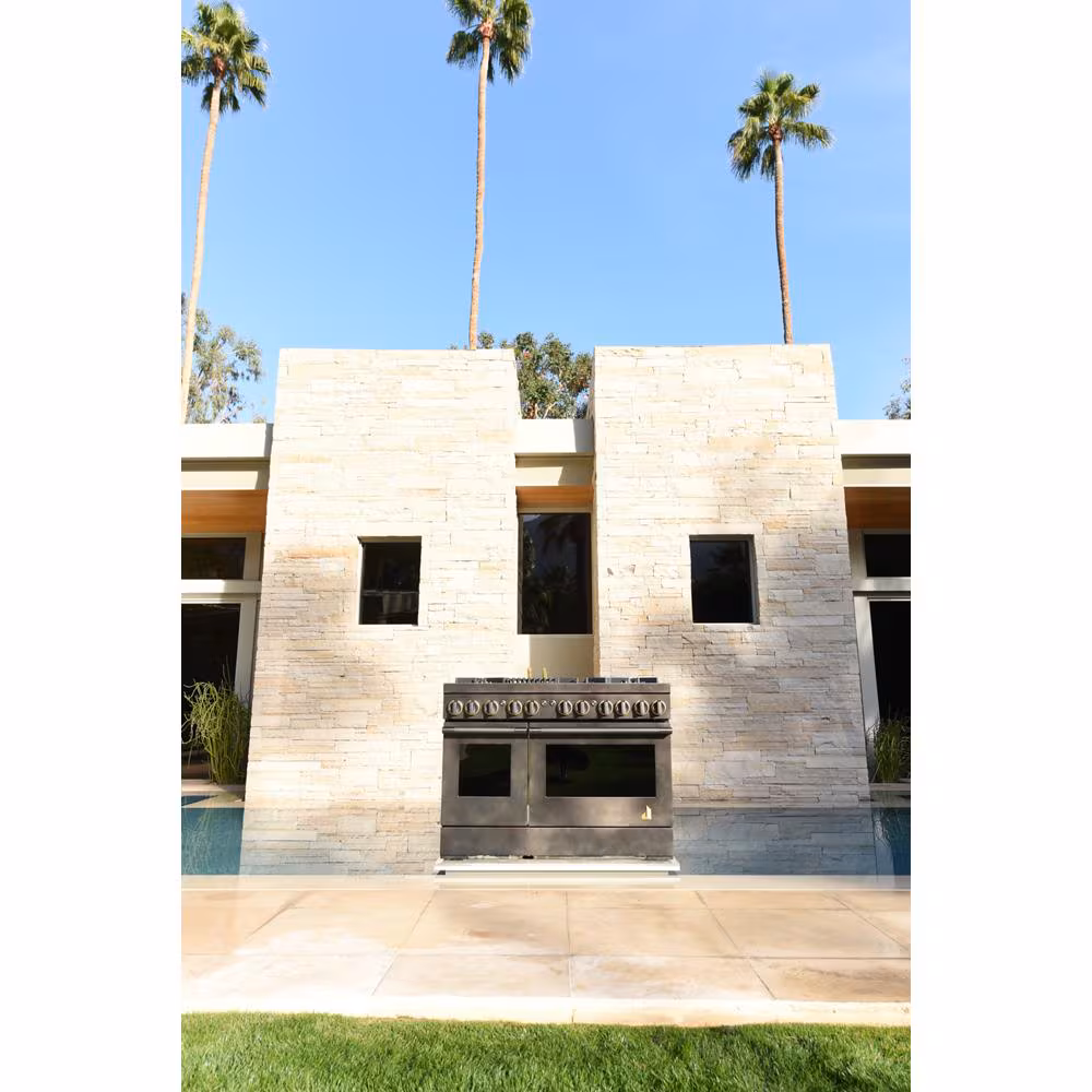 Smoke & Brass By 48" Dual-Fuel Professional-Style Range TANKMAN50