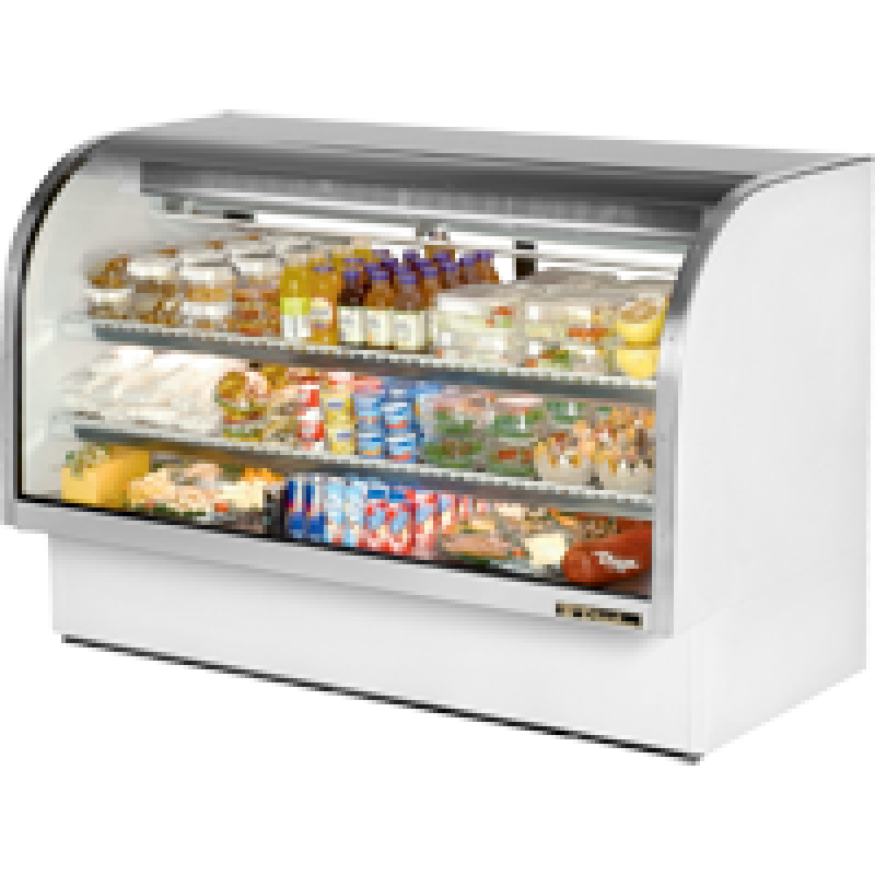 True Retail 72 1/4" Display Case White TCGG72LD Picture 1