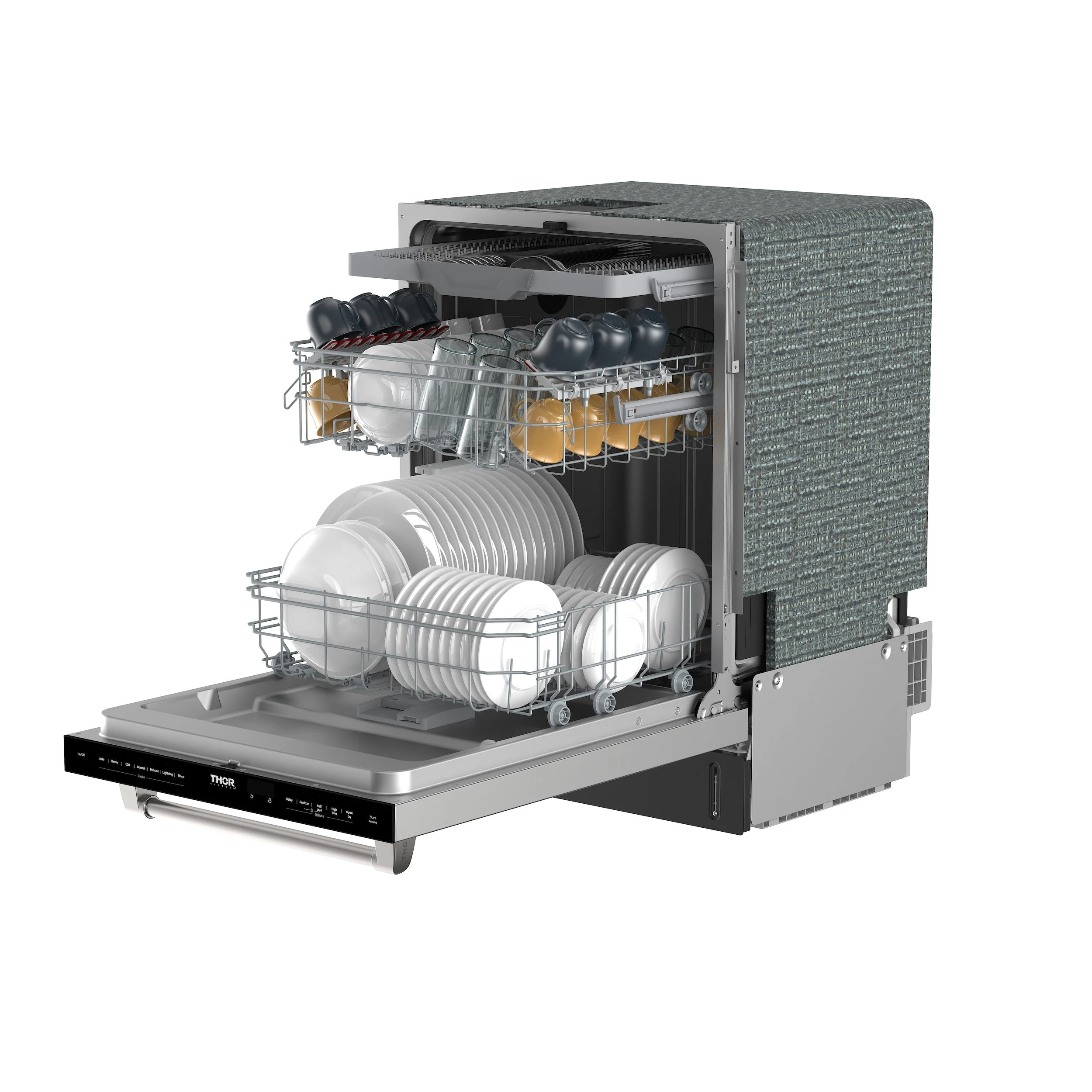 24 Inch Built-in Dishwasher With Open Dry And 7 Cycle In Stainless Steel TDW24C7