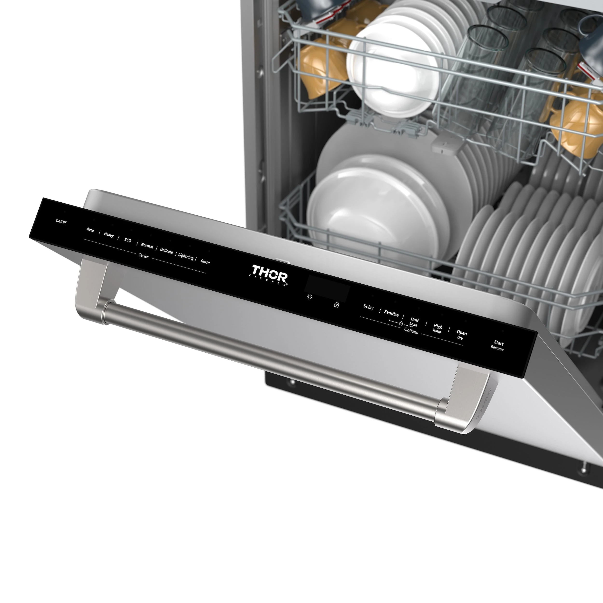 24 Inch Built-in Dishwasher With Open Dry And 7 Cycle In Stainless Steel TDW24C7