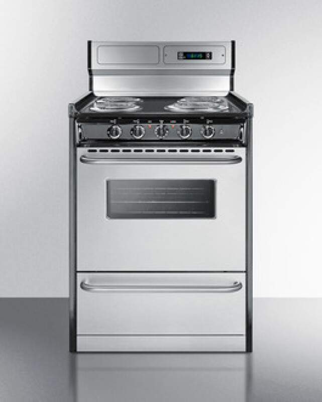 24" Wide Electric Coil Range TEM630BKWY