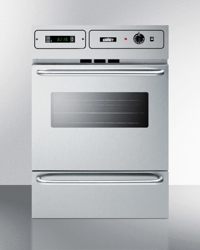 Summit 24" Wide Electric Wall Oven Stainless Steel TEM788BKW Picture 1