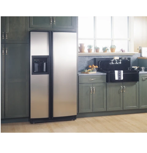 GE Profile Performance 25.6 Cu. Ft. Contour Door Side-by-Side Refrigerator with Dispenser and Water by Culligan TFB26SPDBS