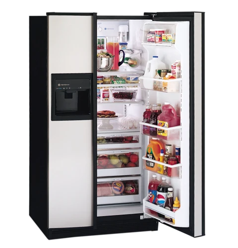 GE Profile Performance 25.6 Cu. Ft. Contour Door Side-by-Side Refrigerator with Dispenser and Water by Culligan TFB26SPDBS